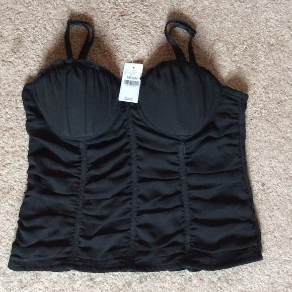 ❌Sold on Vinted❌ Black rouched bustier, NWT