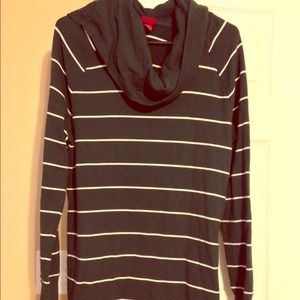 Dark green strip sweater dress