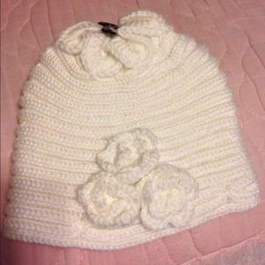 Cream winter hat