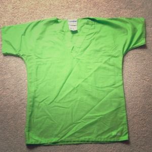 Lime green xs scrub top
