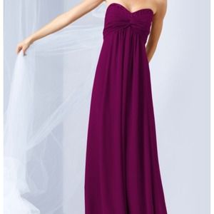 "David's Bridal" sangria bridesmaid gown