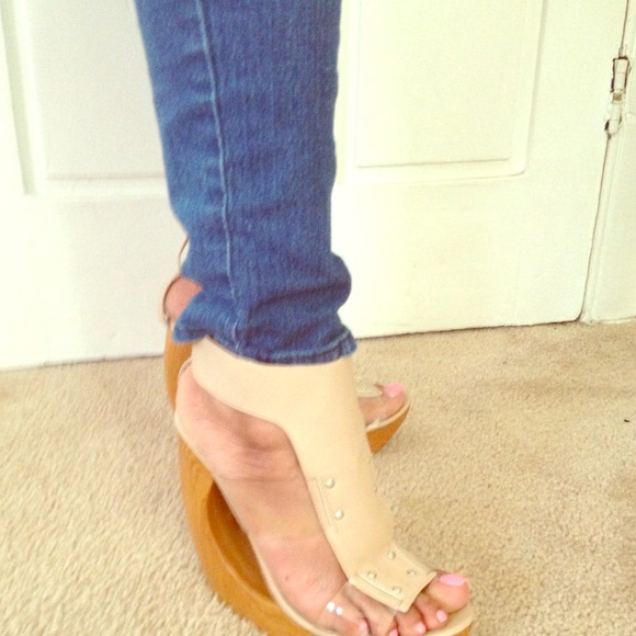 2 pair sassy wood heels