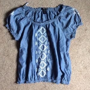 Style & Co. Embroidered peasant top