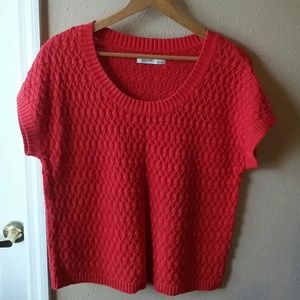 Red oversized sweater