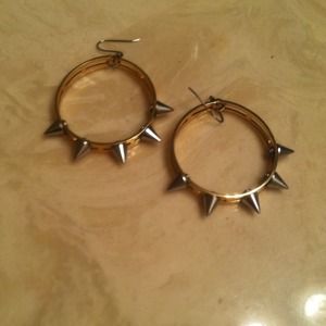 Spiked hooped earrings!