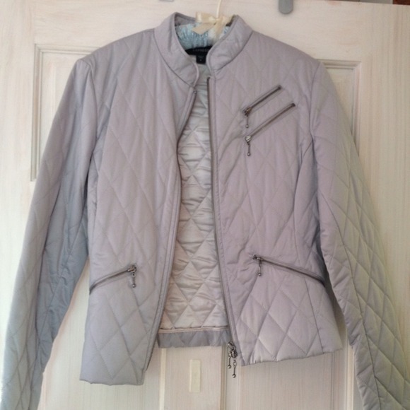 Express Gray/silver blazer or light jacket