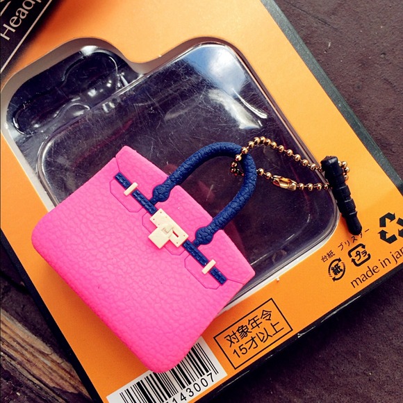 hermes Accessories - Cute Hermes Birkin Style iPhone ear plug Pink!