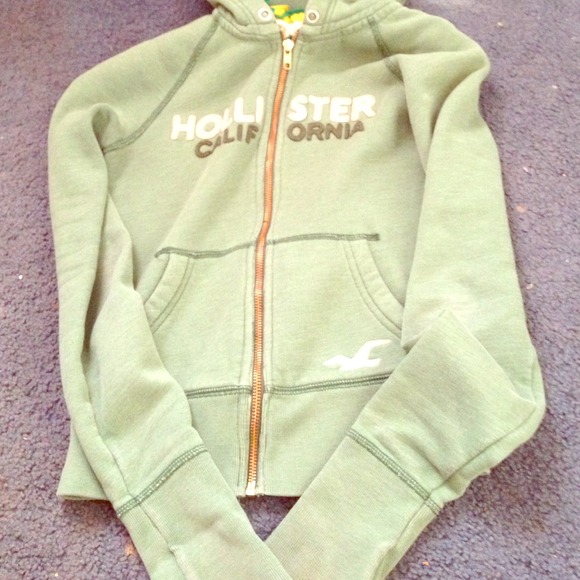 Green hollister hoodie