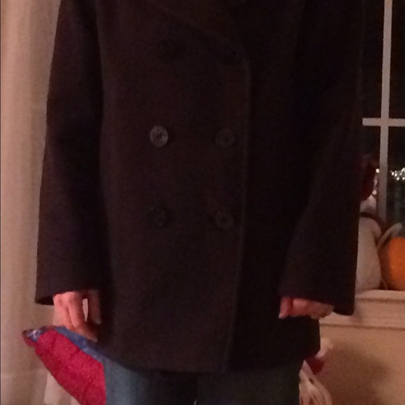 Gray pea coat - Picture 3 of 4