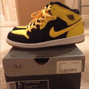 Black and Yellow Jordans