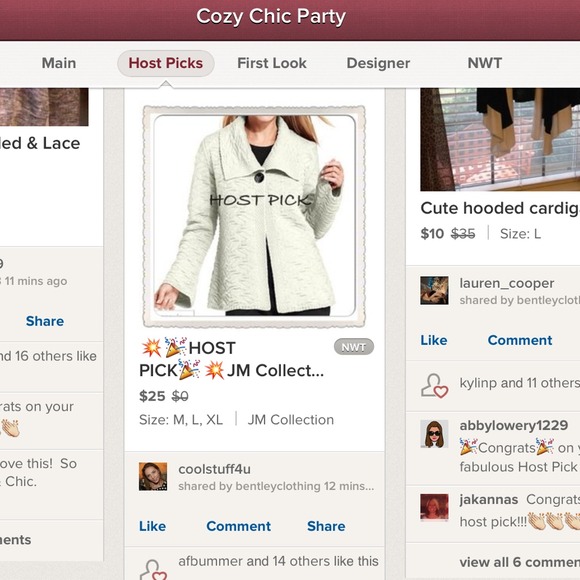 🌹SALE🌹HP JM Collection Cardigan - Picture 4 of 4