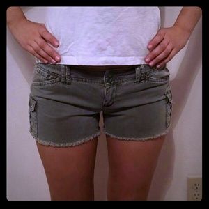 Army Green cut off shorts