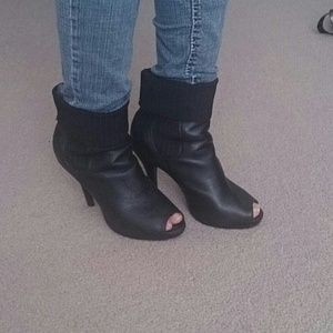 **SOLD** Peeptoe boots