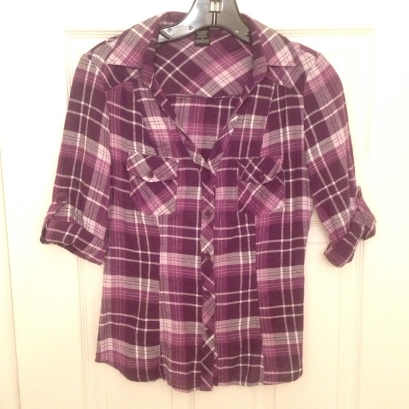 ALL 3!! purple blend flannel, BOOTS AND JEANS!! - Picture 2 of 2