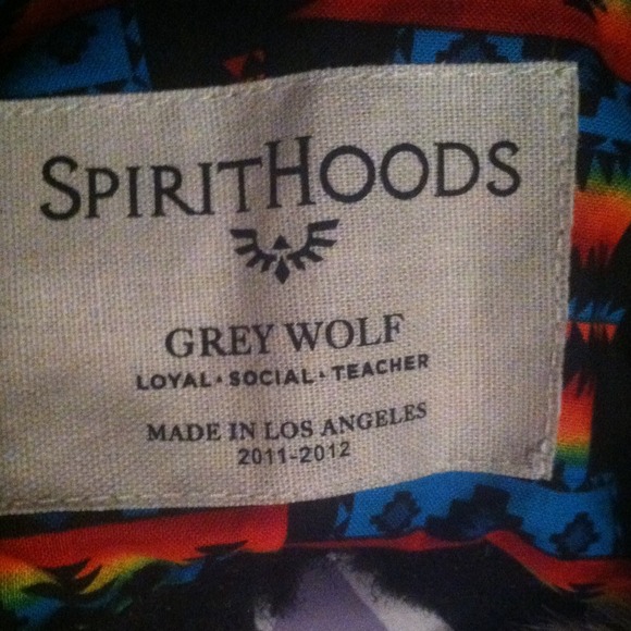 Navajo grey wolf spirit hood