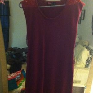 Blood red lightweight sweater dress!