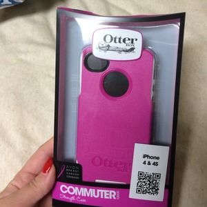 Brand new. Never open pink and white otterbox