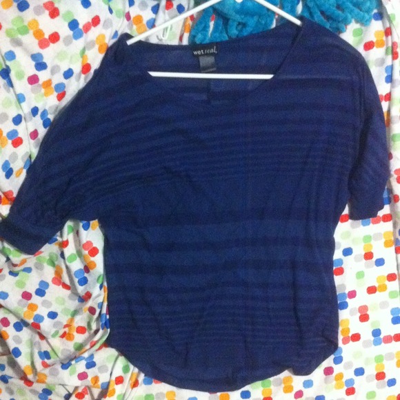 Striped purple shirt