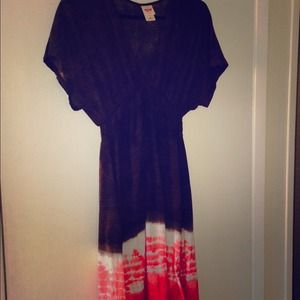 Tye-dye looking dress.