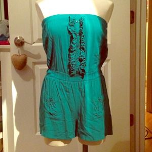 Forever 21 teal romper!!