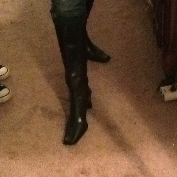 Diba Black Leather knee high boots REDUCED
