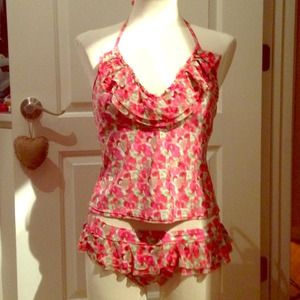Kenneth Cole ruffle swim suit!