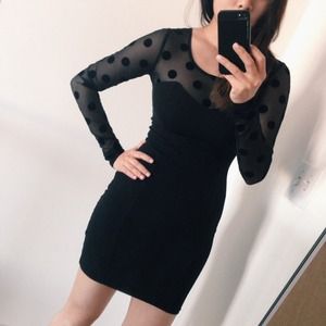 ✖️SOLD✖️Little Black Mesh Dress