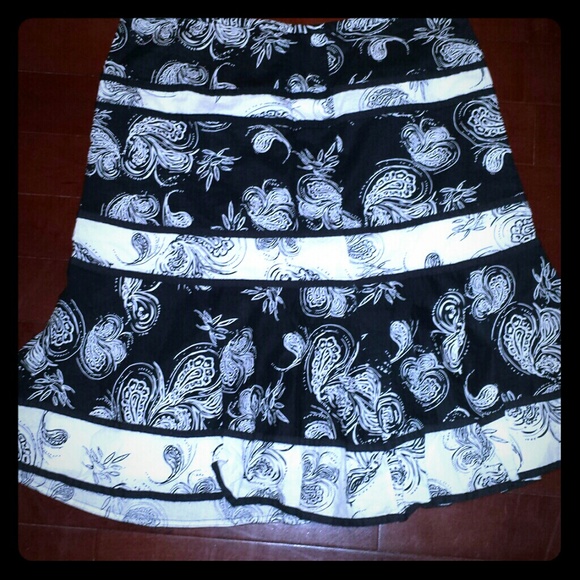 Black & white A Line skirt