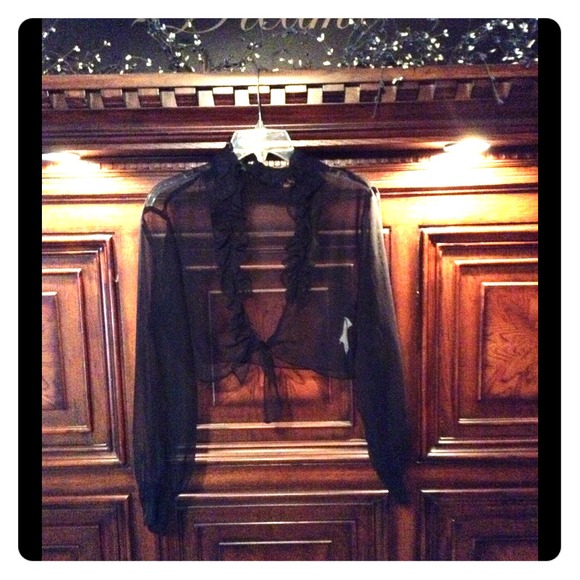 Sheer black cover up