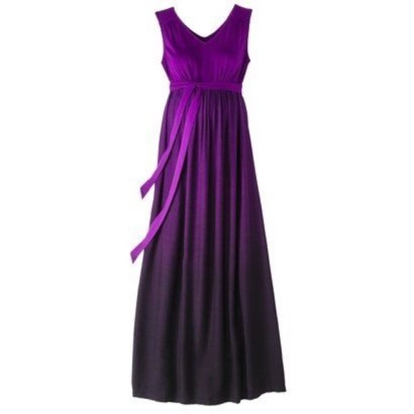 Liz Lange purple ombré maternity maxi dress