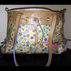 Dooney & Bourke Stars Zip-Top Tassel Bag