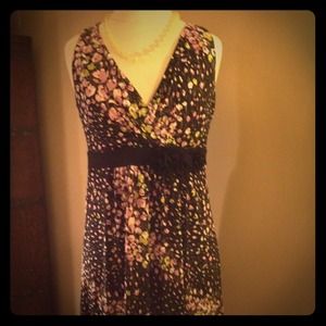 Think Spring Sale!! Black Floral Print Knit Dress