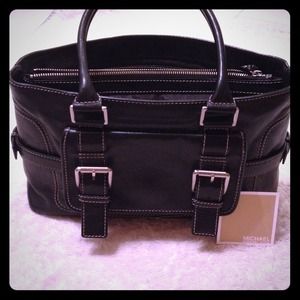 Black Leather Michael Kors Purse