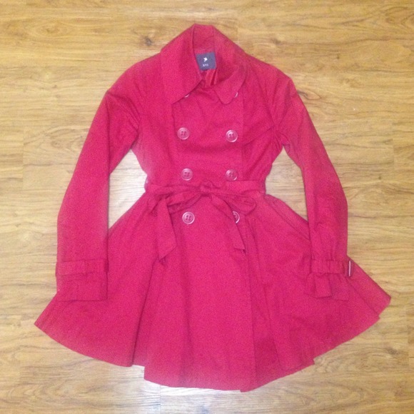 SOLD Forever 21 red trench coat size small