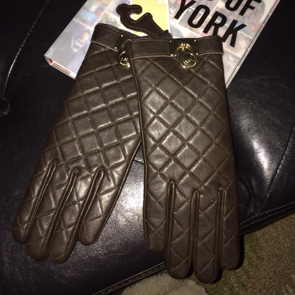 Michael Kors Leather Gloves