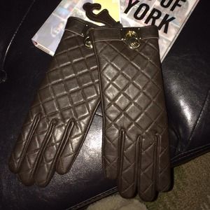 Michael Kors Leather Gloves
