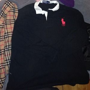 REDUCED Mens Ralph Lauren Polo black XL polo shirt