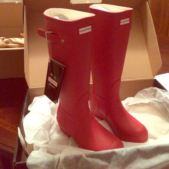 RESERVED NEW Red Hunter Boots