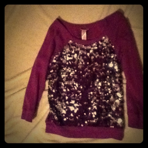 Justice purple sparkly top