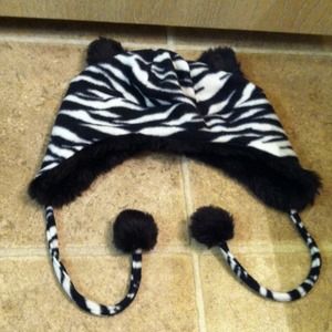 Zebra snow hat