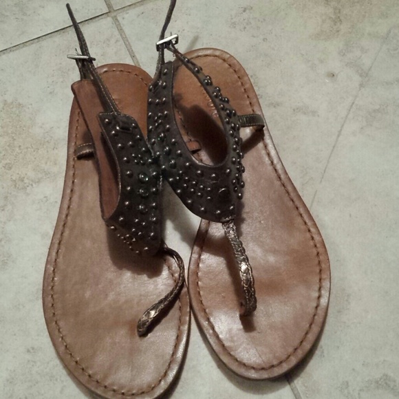 Nicole womens leather dally sandals