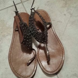 Nicole womens leather dally sandals