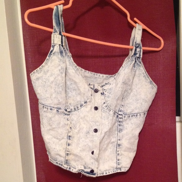 Denim bustier
