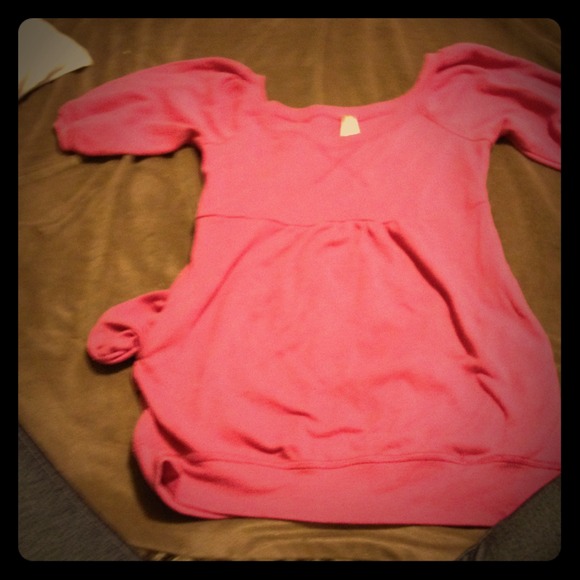 Magenta baby doll cap sleeve sweater - Picture 1 of 1