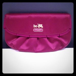 Coach clutch (w strap to use as wristlet too)