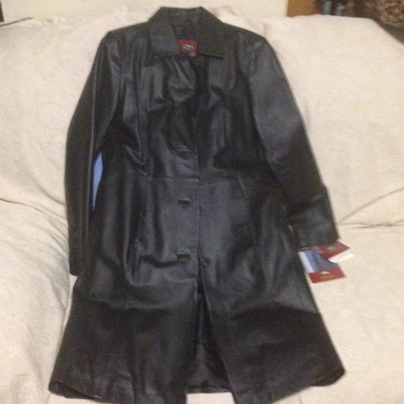 NWT Classy Leather Coat