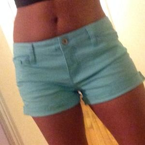 SOLD! FOREVER21 Turquoise cotton shorts