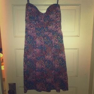 LaBelle Strapless spring flower dress 7
