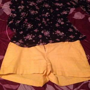 Yellow shorts and blouse