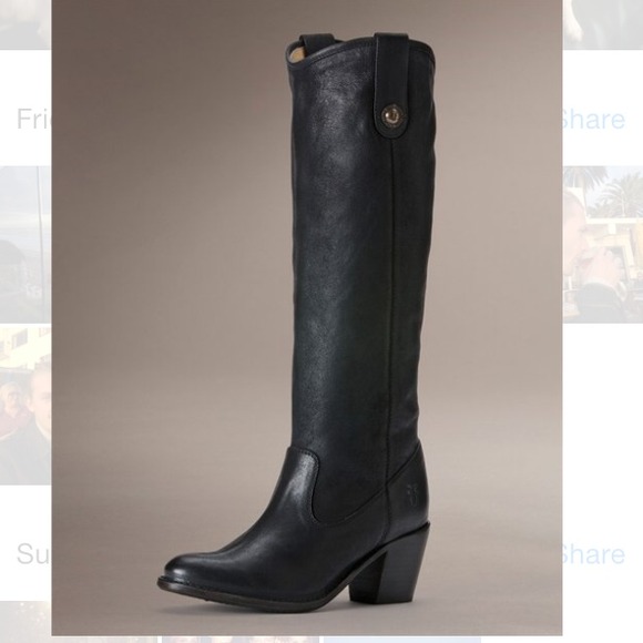 Frye Jackie button boots in black